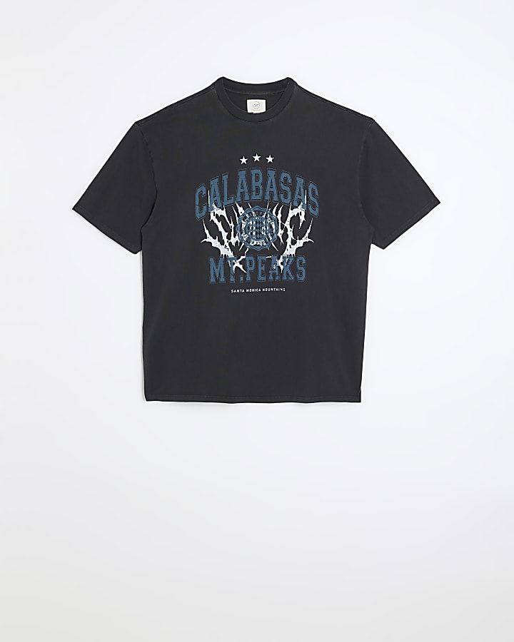 Black oversized fit calabasas graphic t-shirt