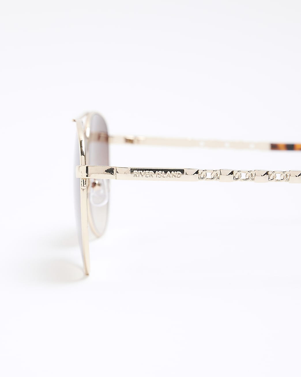 Gold studded aviator sunglasses