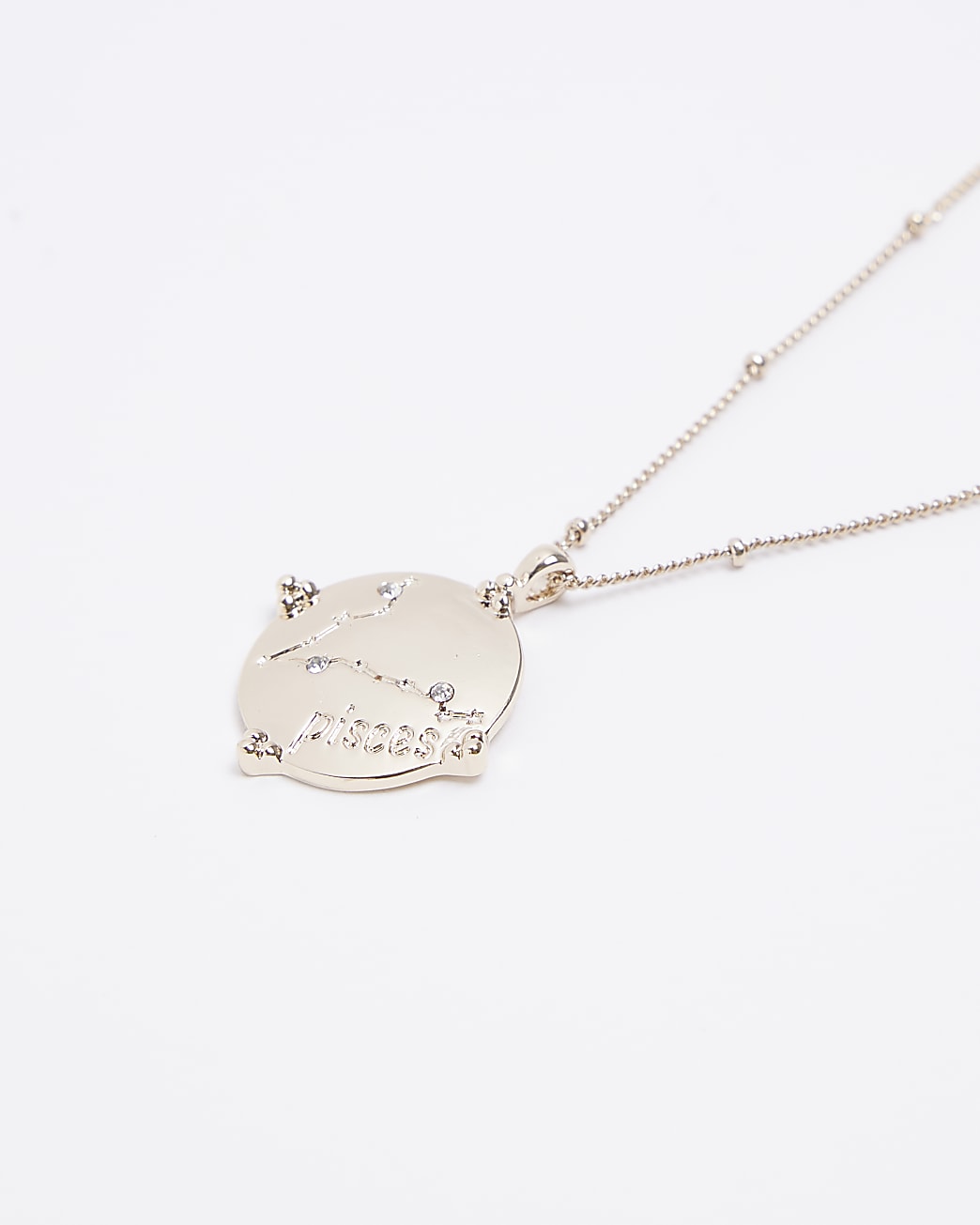 Gold Pisces Star Sign Necklace