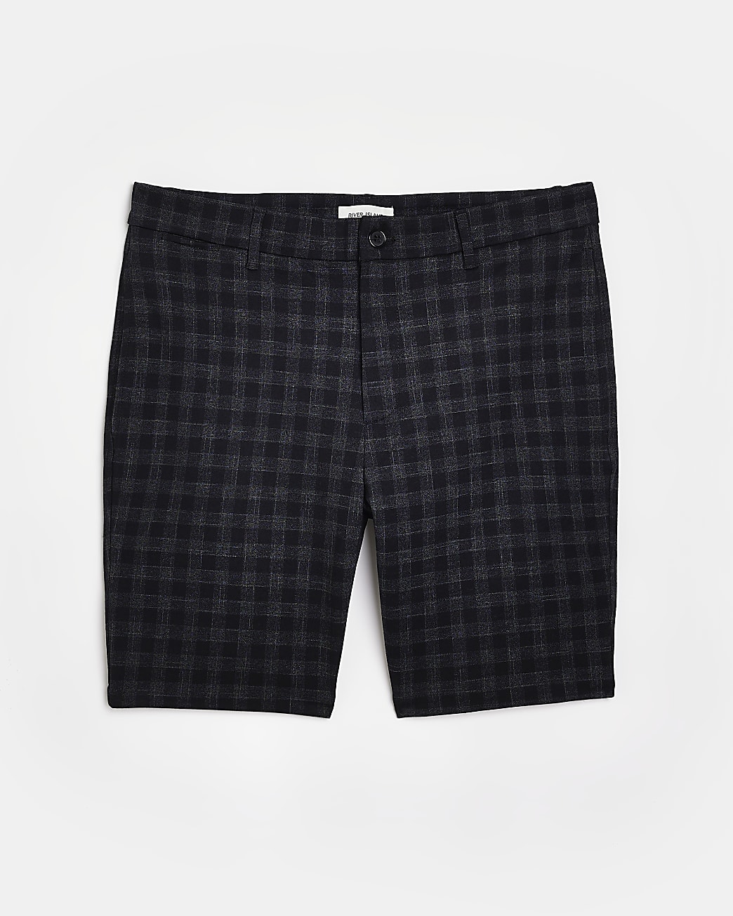 Navy Skinny fit Check Shorts