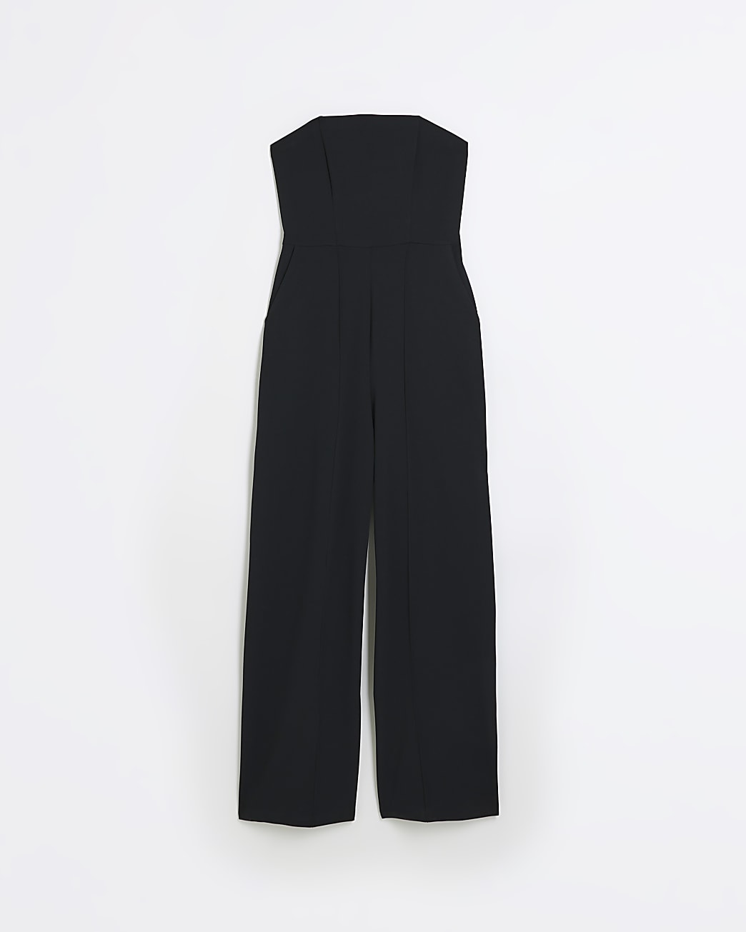 Black corset bandeau jumpsuit