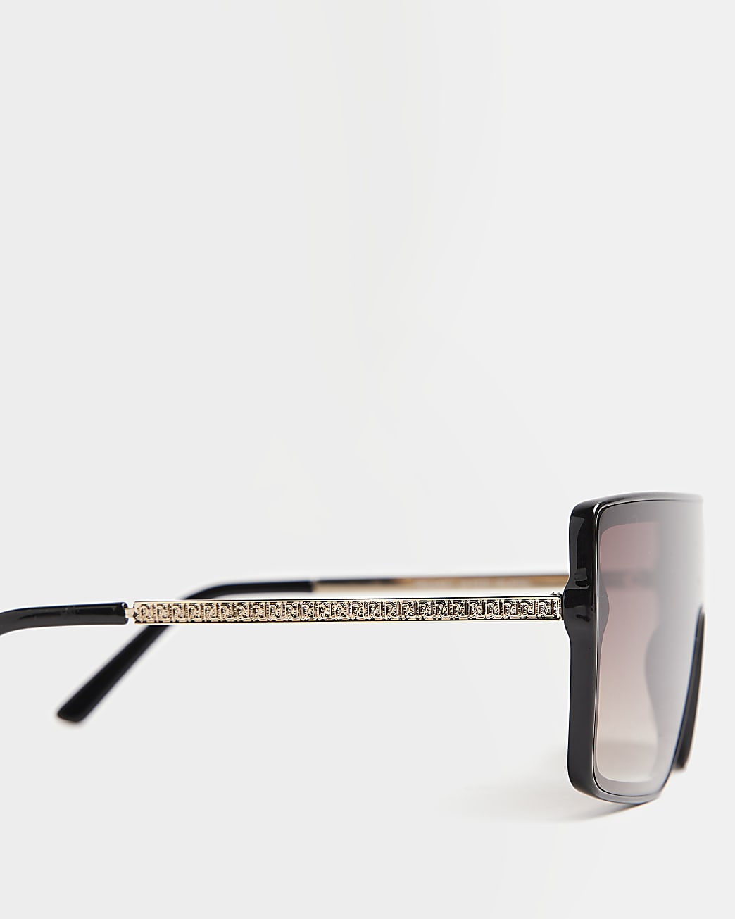 Brown oversized visor sunglasses