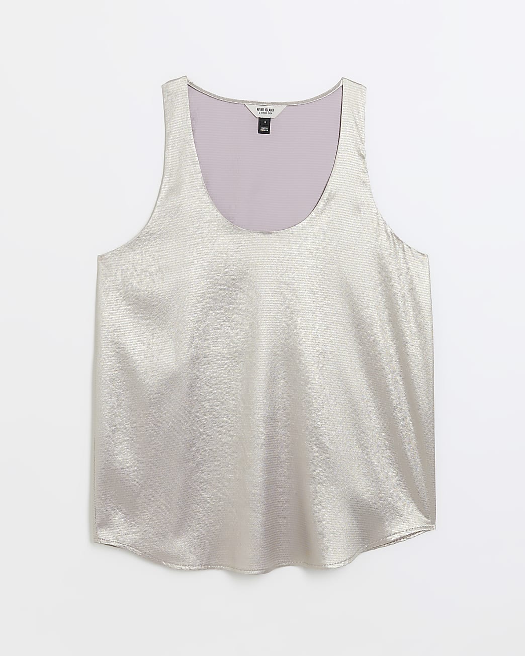 Rose Gold Metallic Sleeveless Top