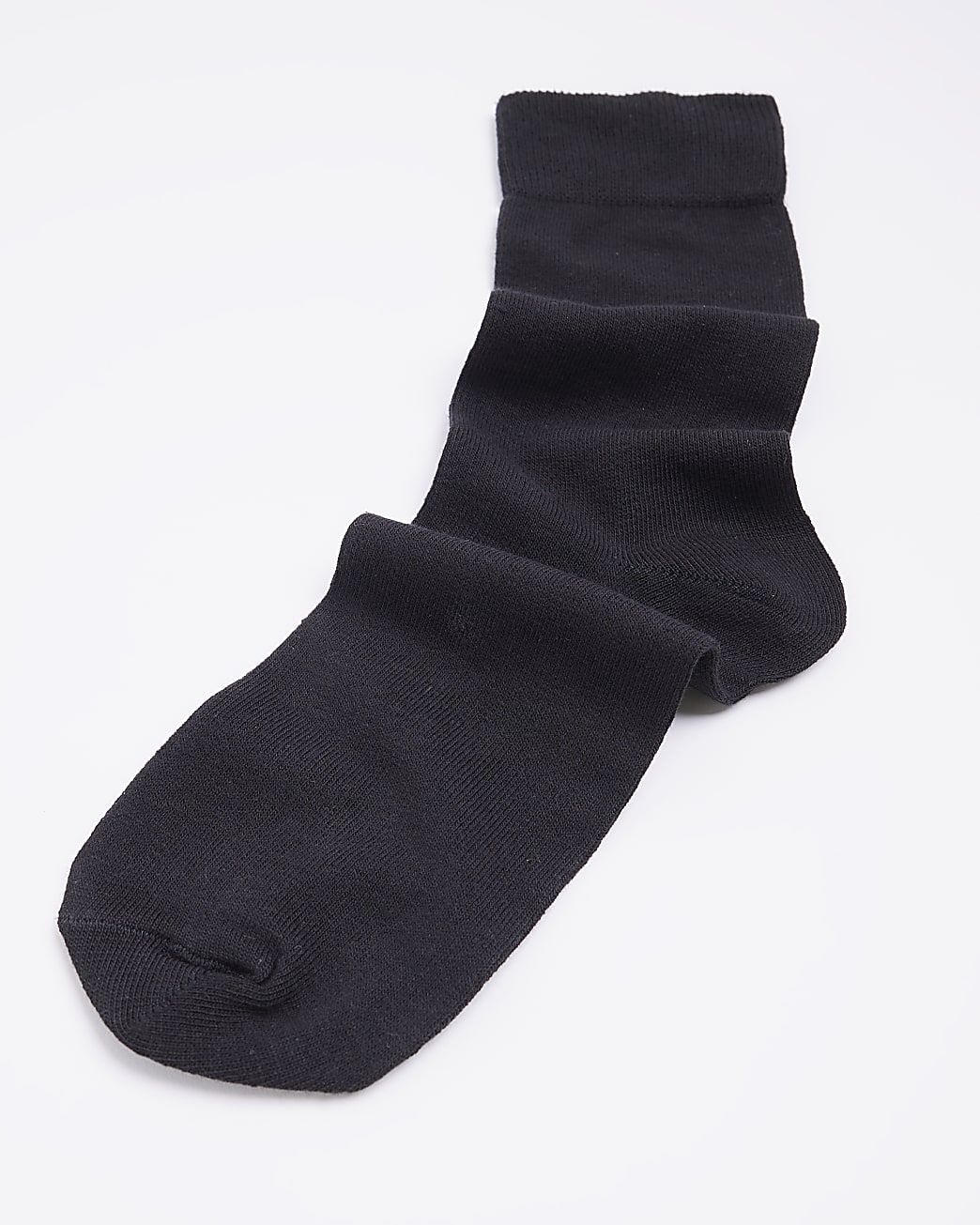 Black multipack of 5 plain ankle socks
