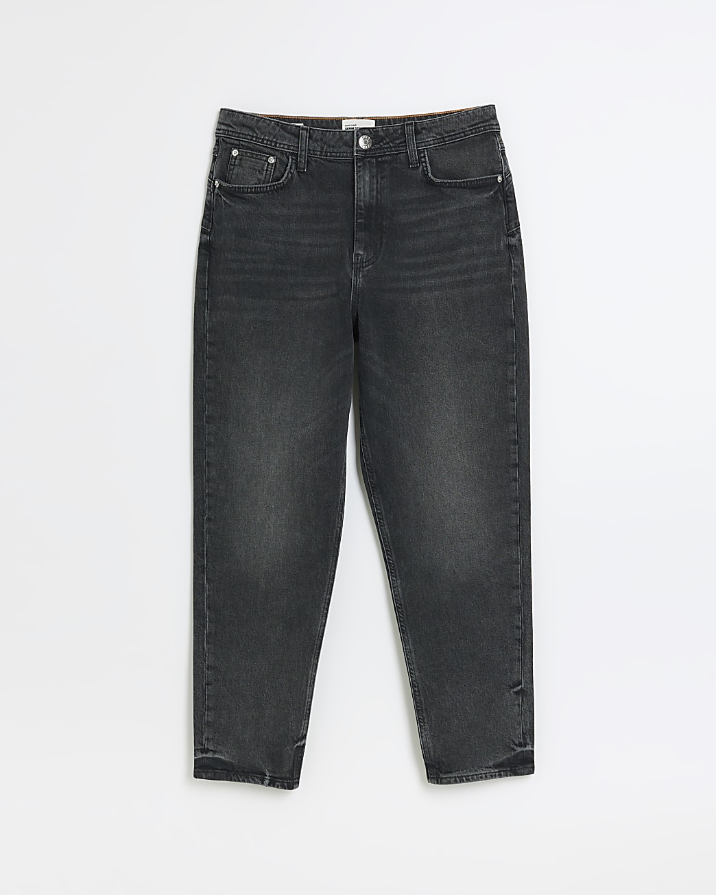 Black high waist slim fit mom jeans
