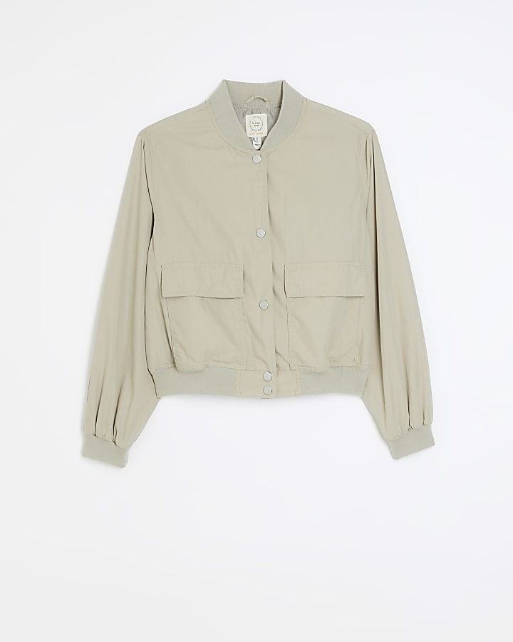 Beige bomber jacket