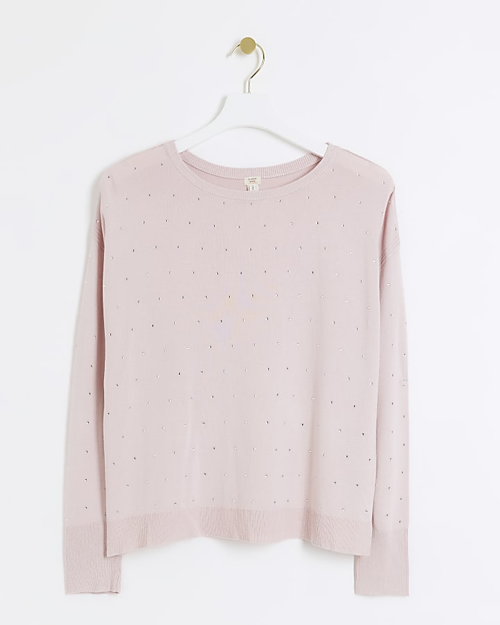 Pink diamante jumper