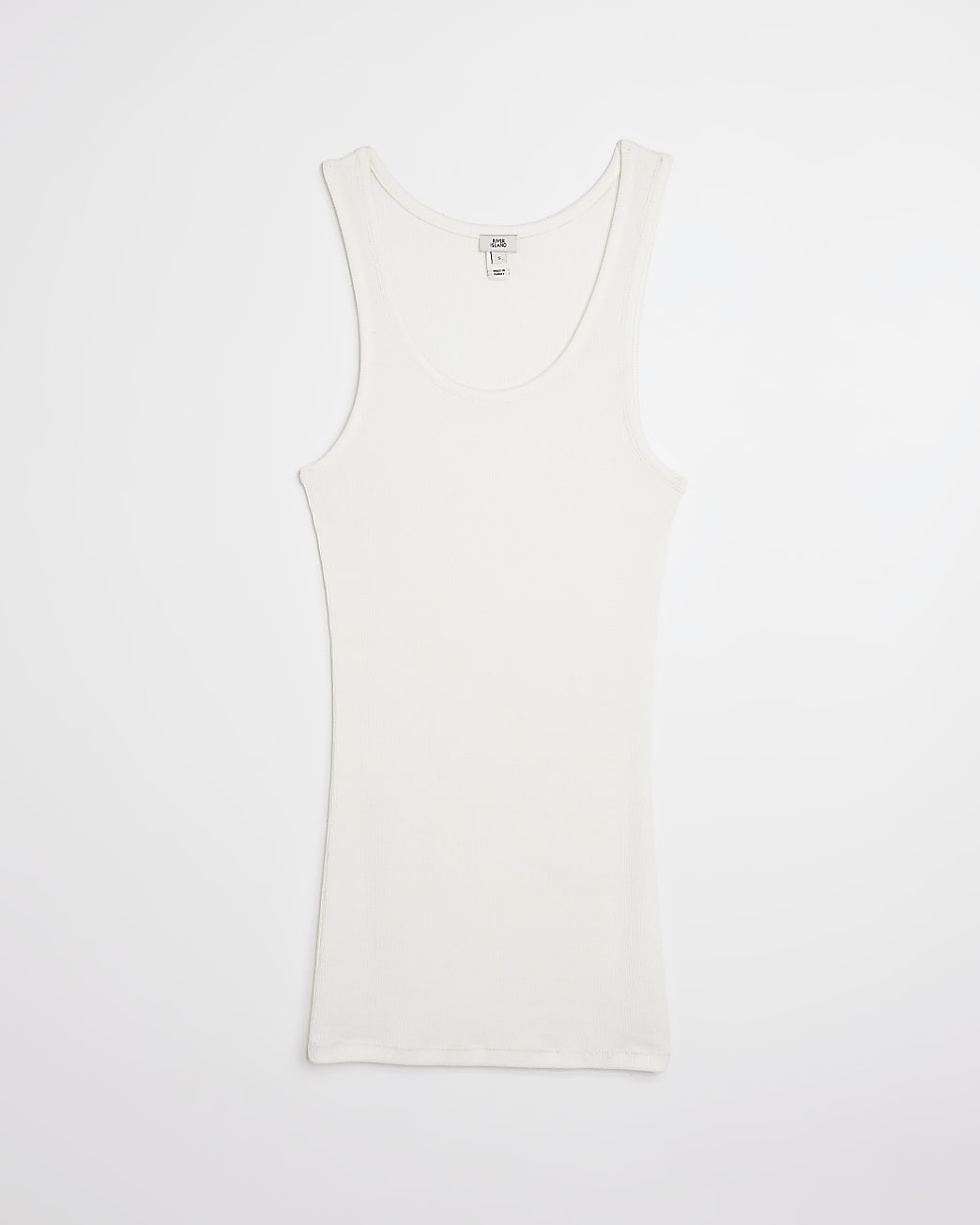 White longline vest top