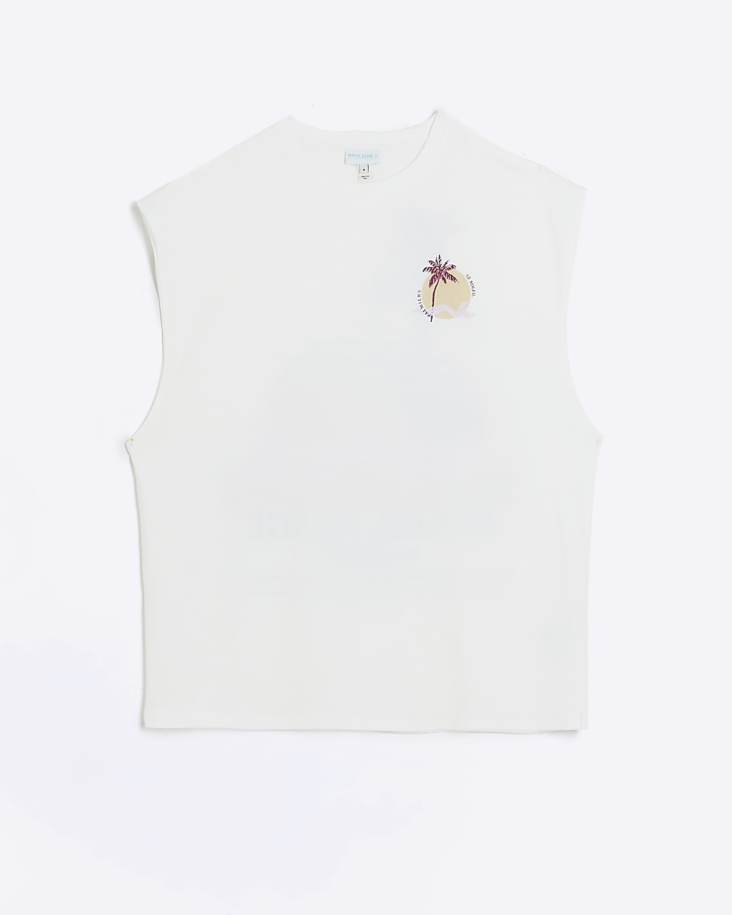 Ecru regular fit graphic vest