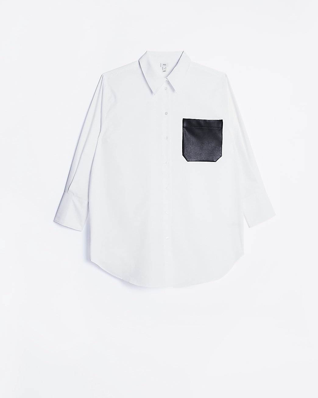 White oversized long sleeve shirt