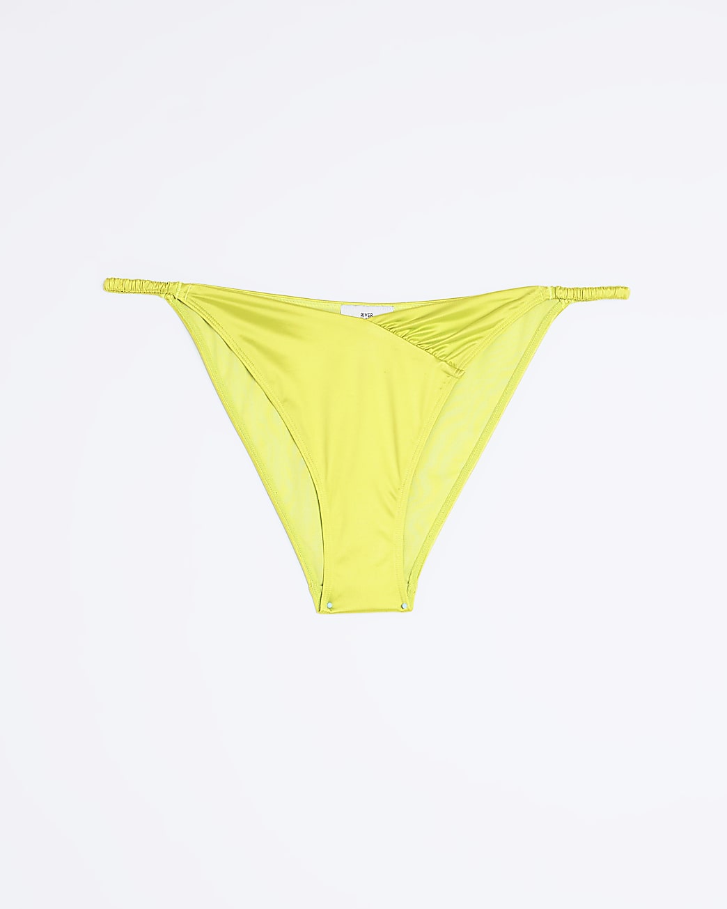 Green Low Rise Ruched Bikini Bottoms