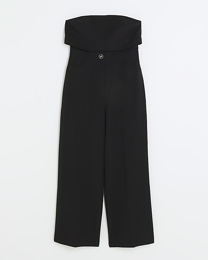 Black blazer bandeau jumpsuit