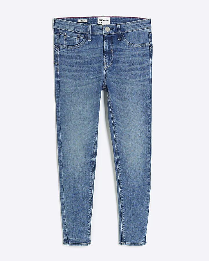Petite blue skinny fit bum sculpt jeans
