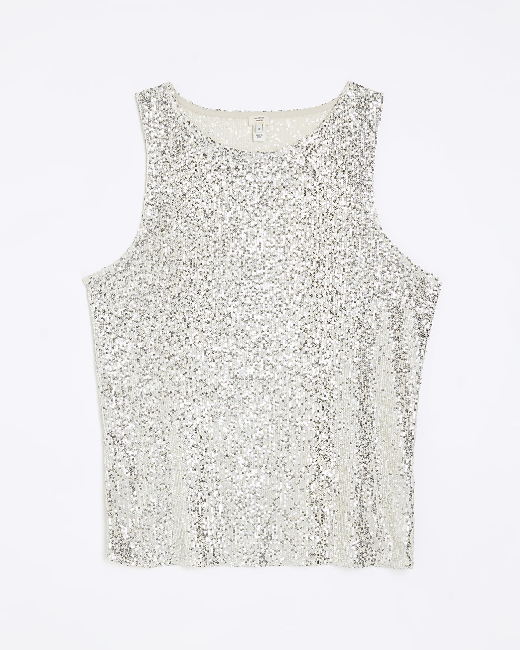 Plus silver sequin tank top
