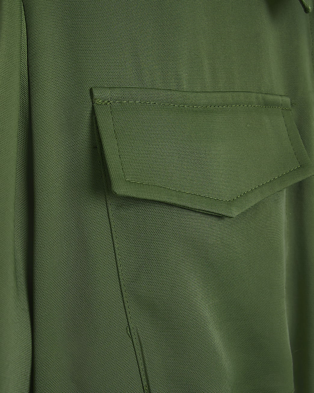 Petite khaki belted wide leg jumpsuit
