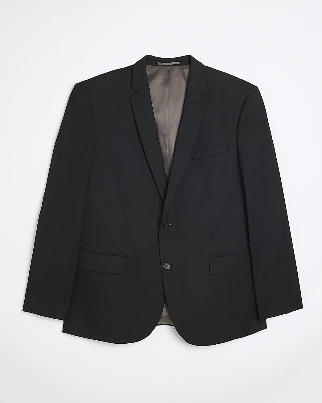 Big & Tall Black slim fit Twill Suit jacket