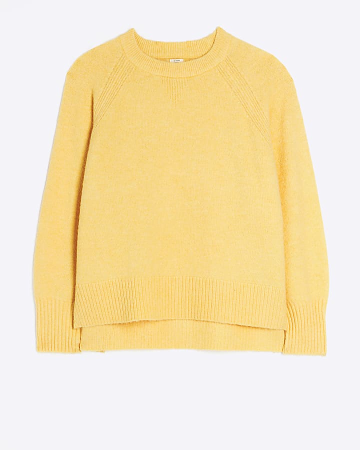 Yellow knitted jumper