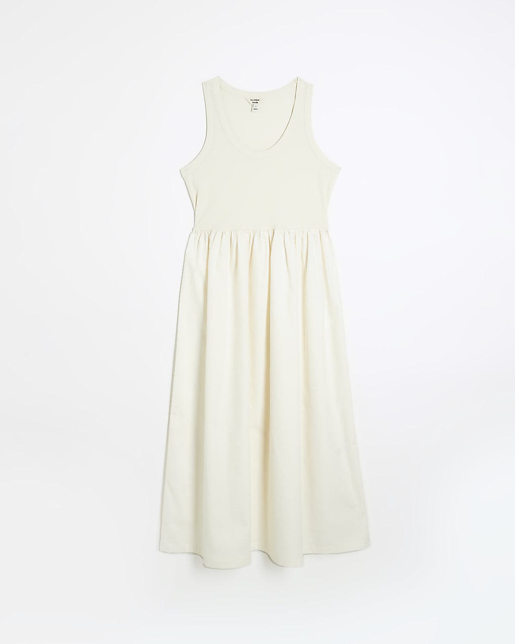 Cream skater midi dress