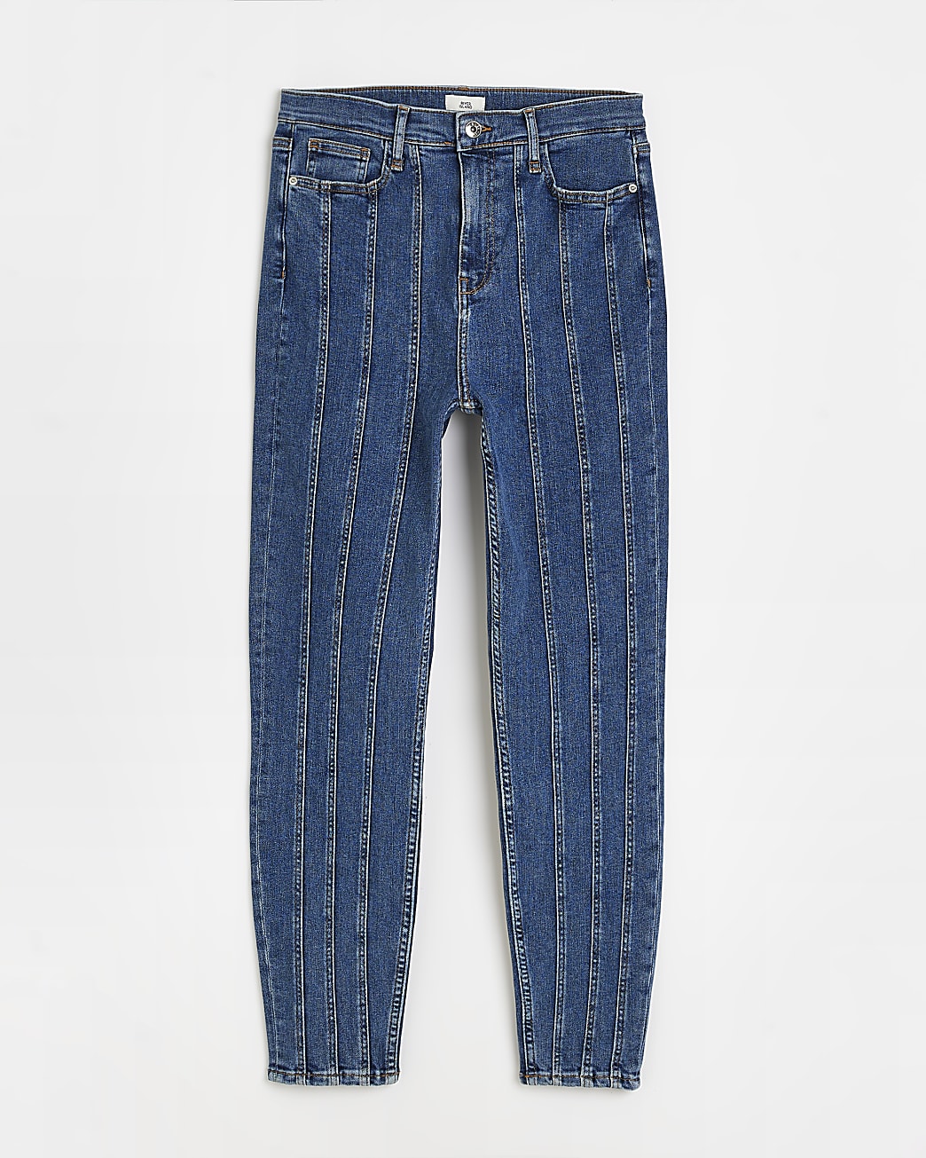 Blue high waisted skinny jeans