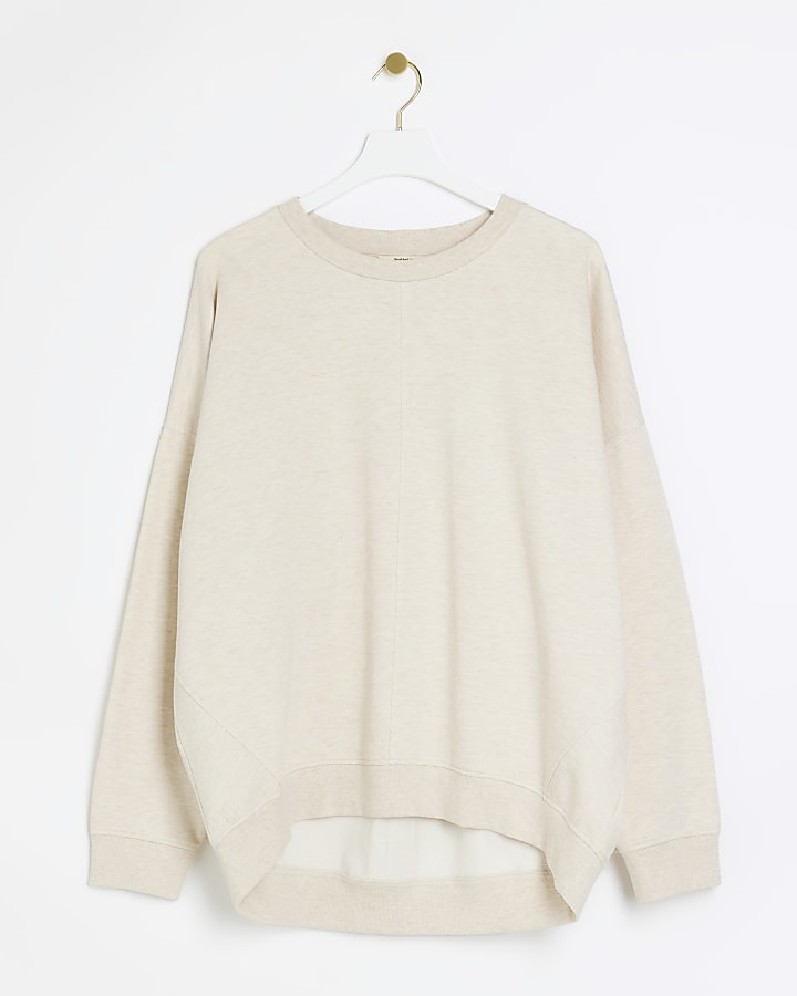 Beige oversized sweatshirt