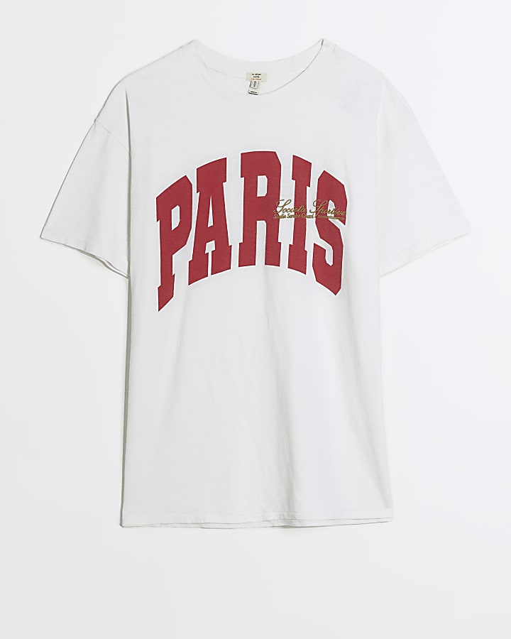 White washed graphic t-shirt