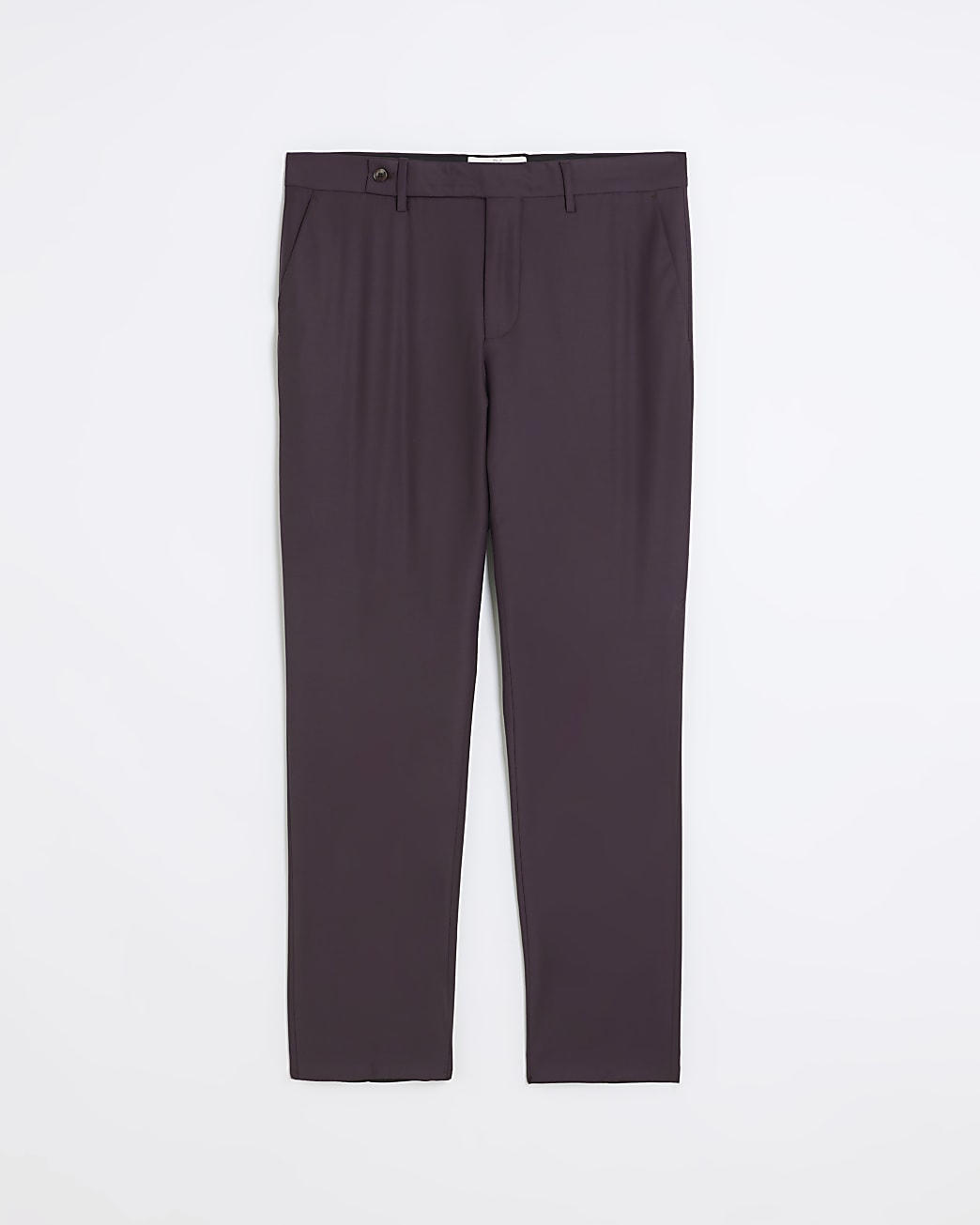 Purple slim fit wool premium suit trousers