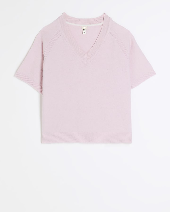 Pink knitted t-shirt
