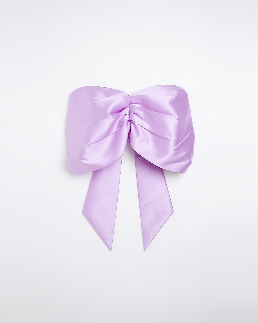 Purple off shoulder bow detail top
