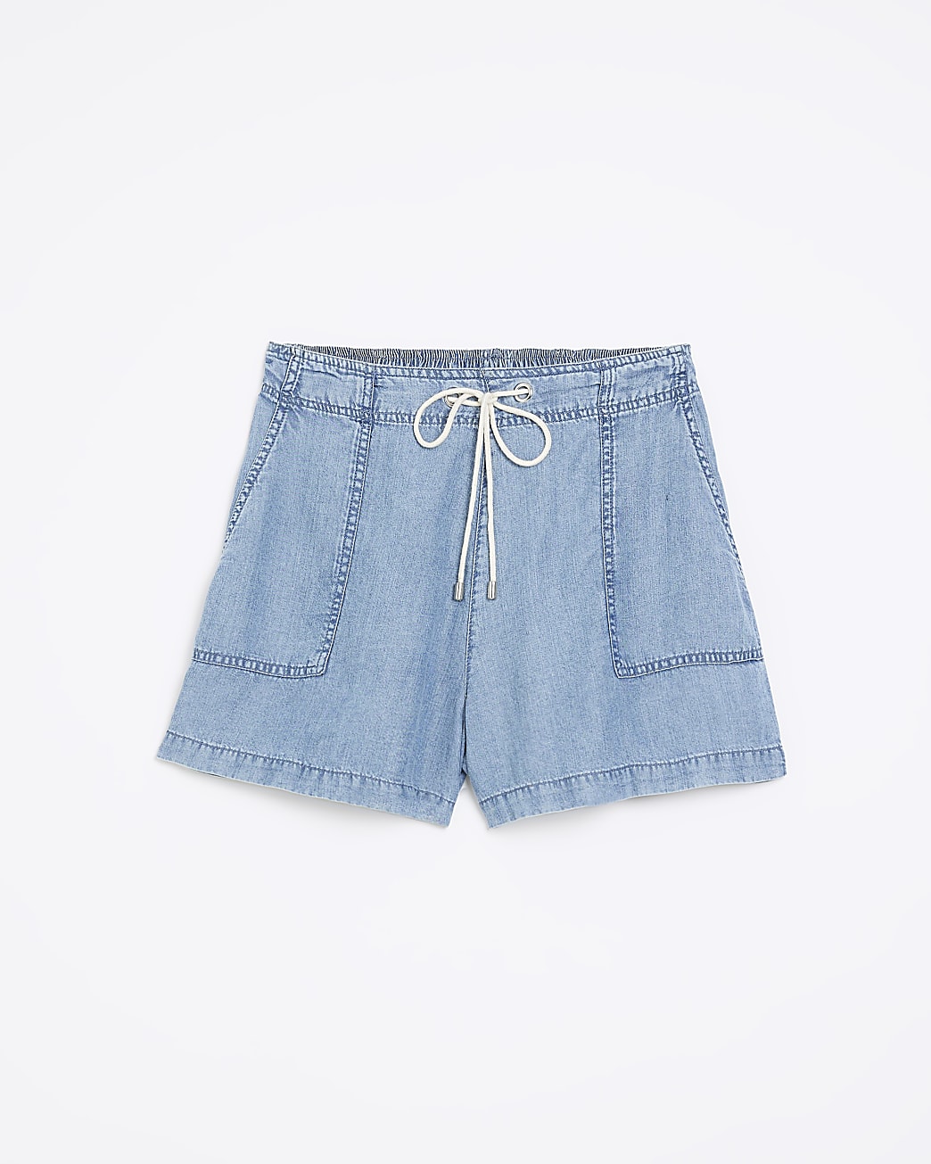 Blue drawstring shorts