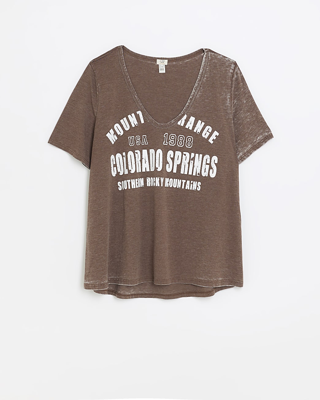 Brown faded graphic t-shirt