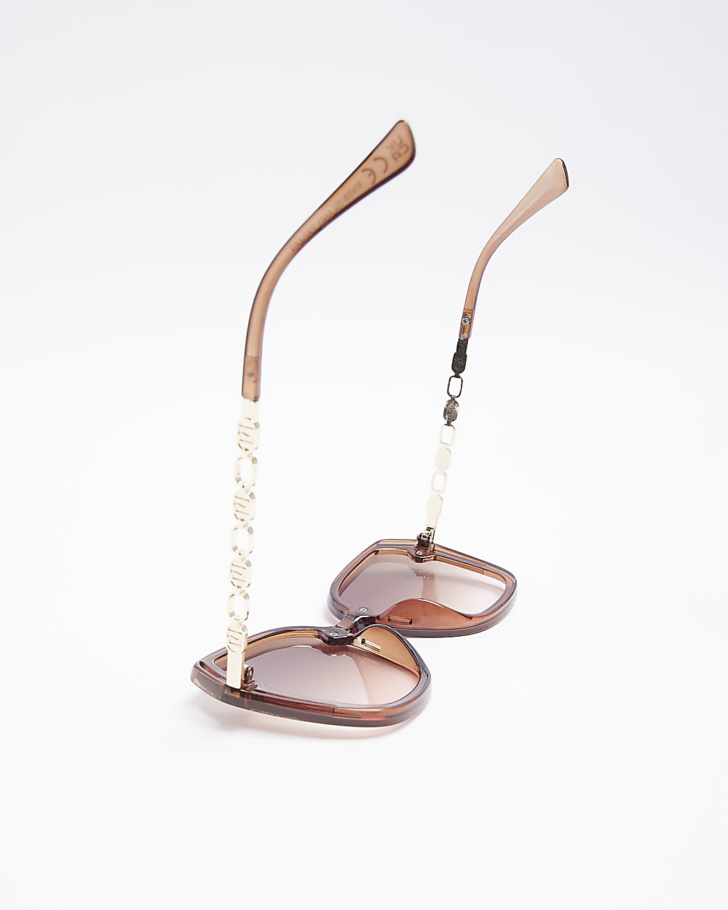 Brown oversized round sunglasses