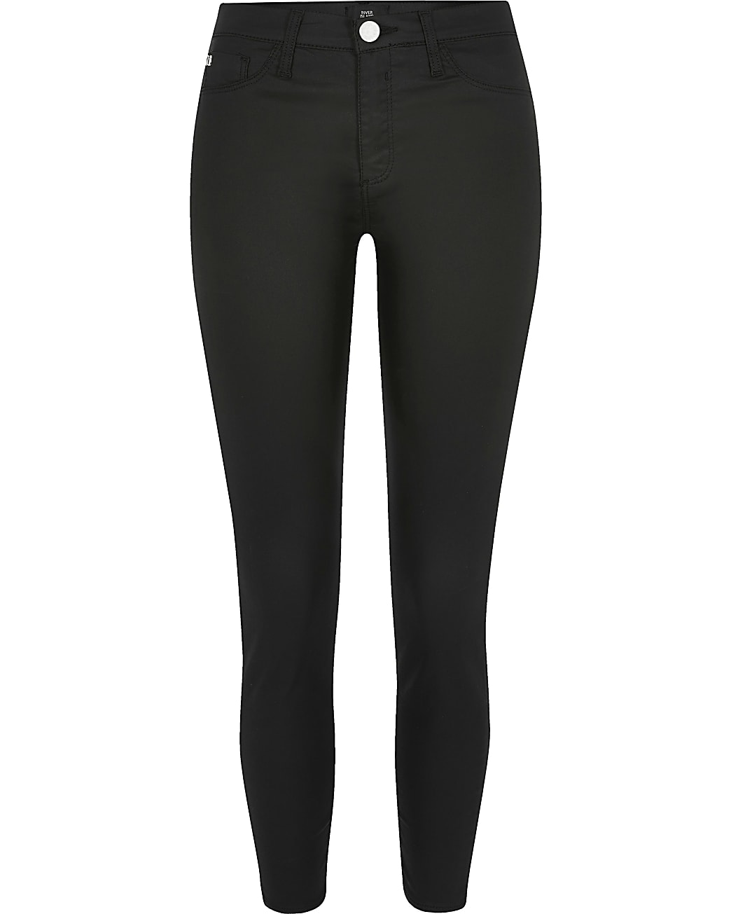 Petite black Molly mid rise skinny jeans