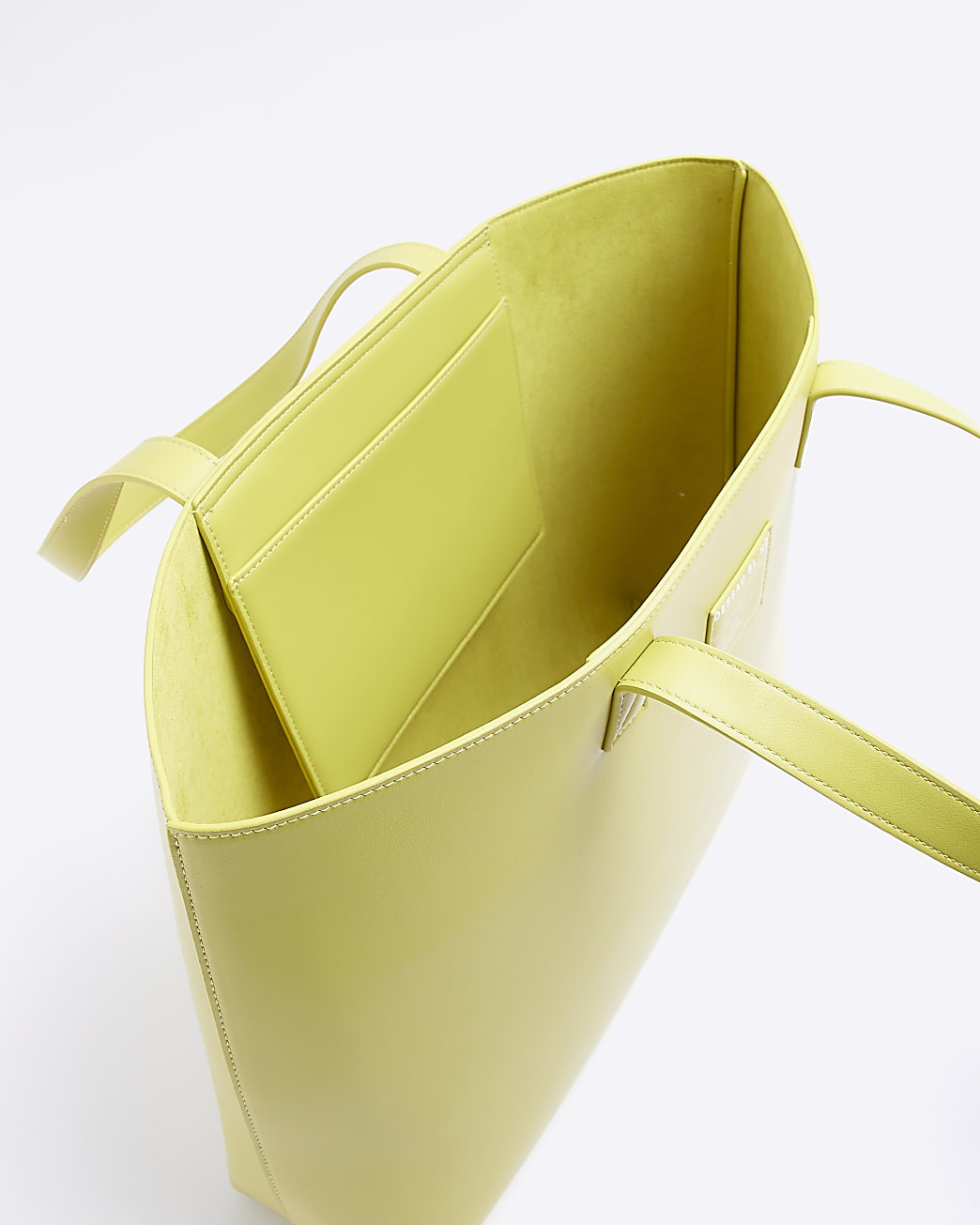 Lime plain tote bag