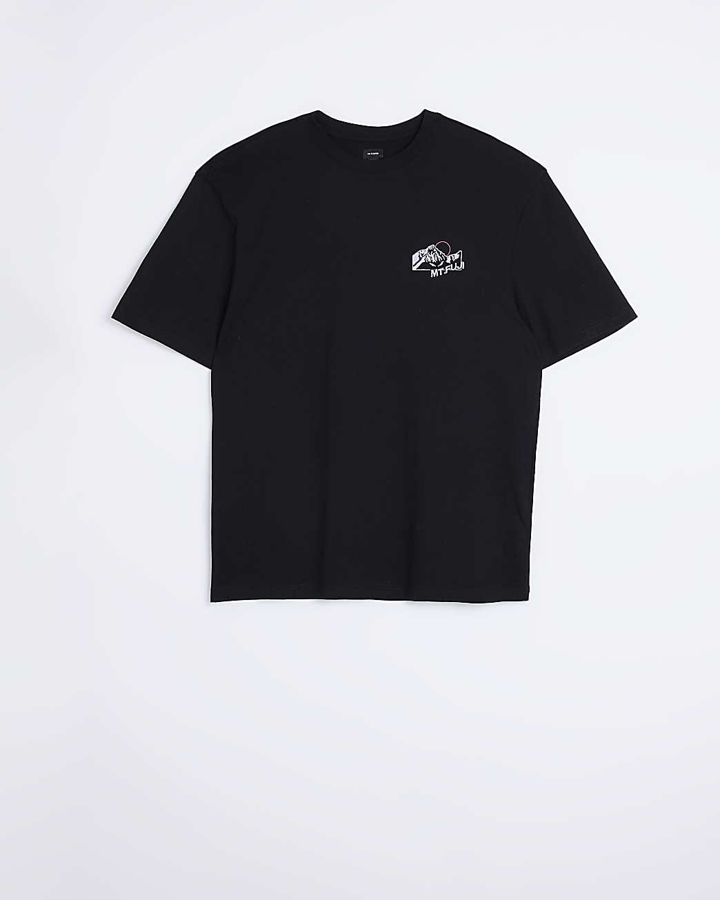 Black regular fit Japanese graphic t-shirt