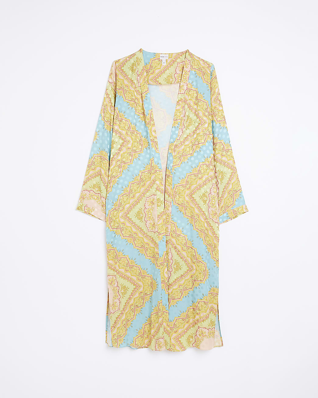 Turquoise Print Duster Jacket