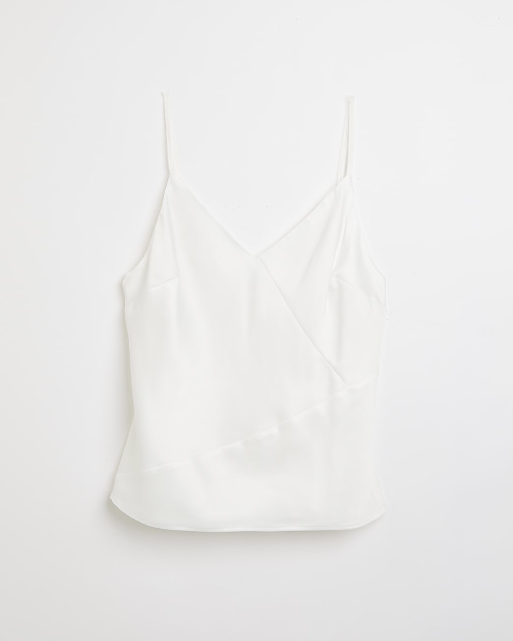 White satin cami top