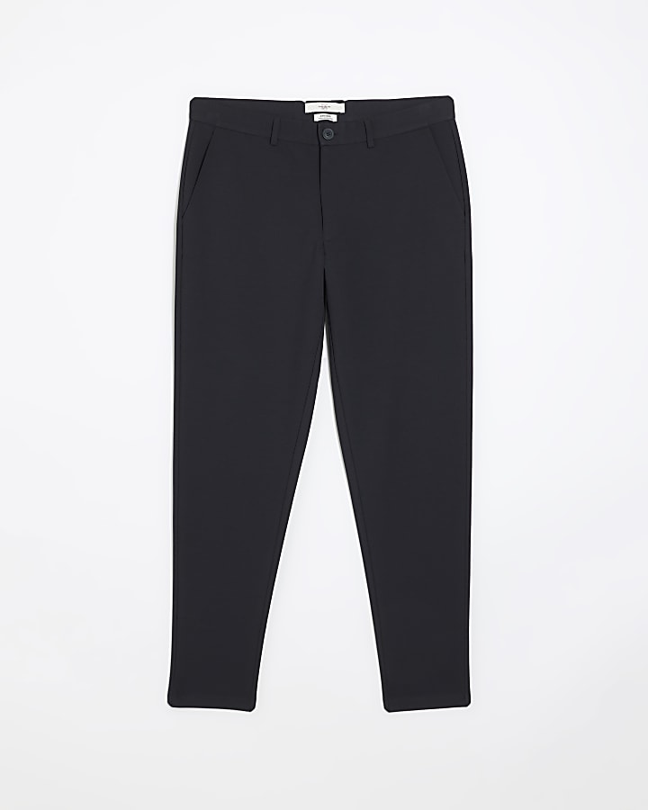 Navy slim fit smart joggers