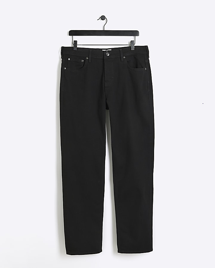 Black straight fit jeans
