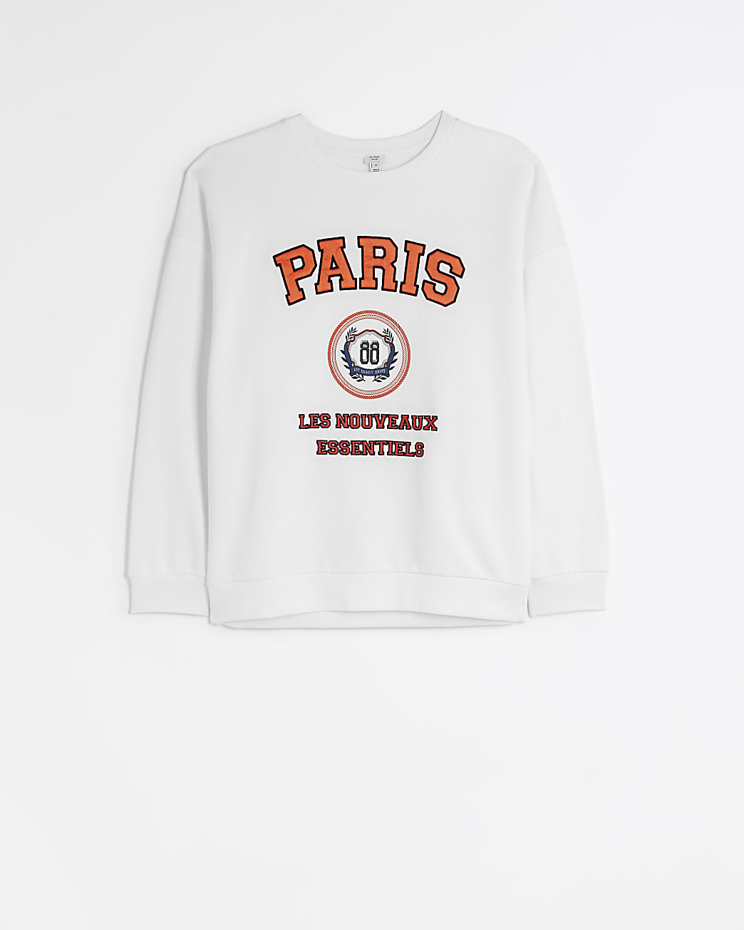 Plus white paris graphic sweatershirt