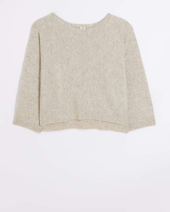 Cream batwing sleeve jumper