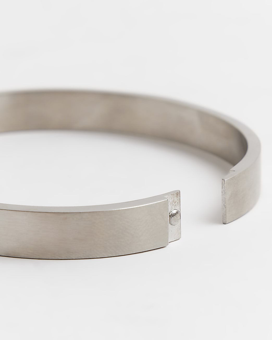 Silver steel Bangle