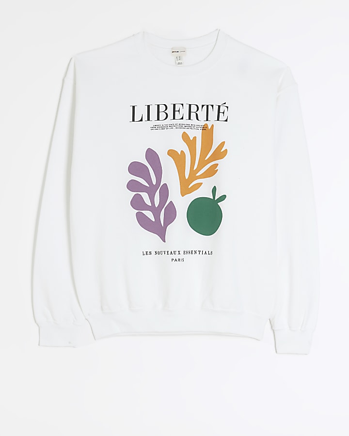 White graphic sweatshirt