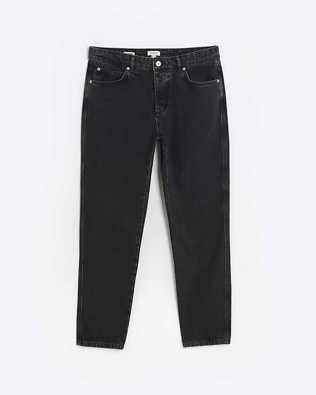 Black tapered fit jeans