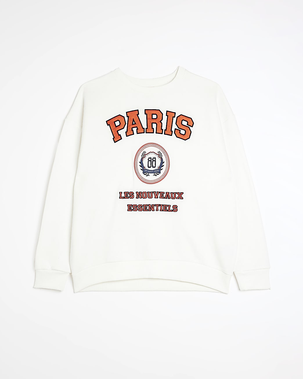 White graphic print sweatshirt