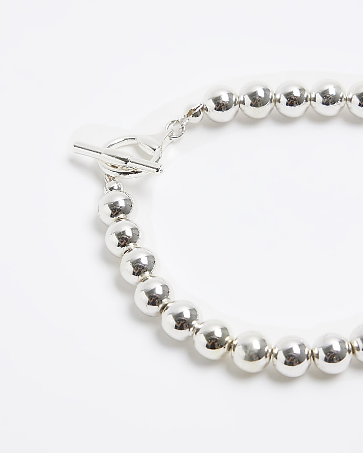 Silver colour ball bracelet
