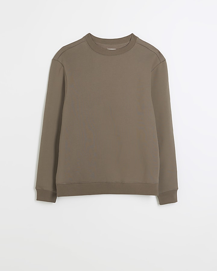 Stone regular fit long sleeve sweatshirt