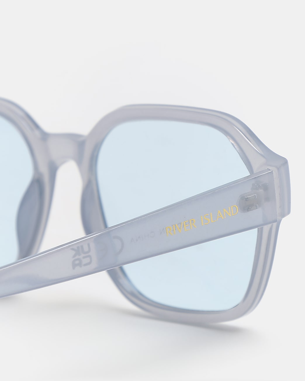 Blue oversized sunglasses