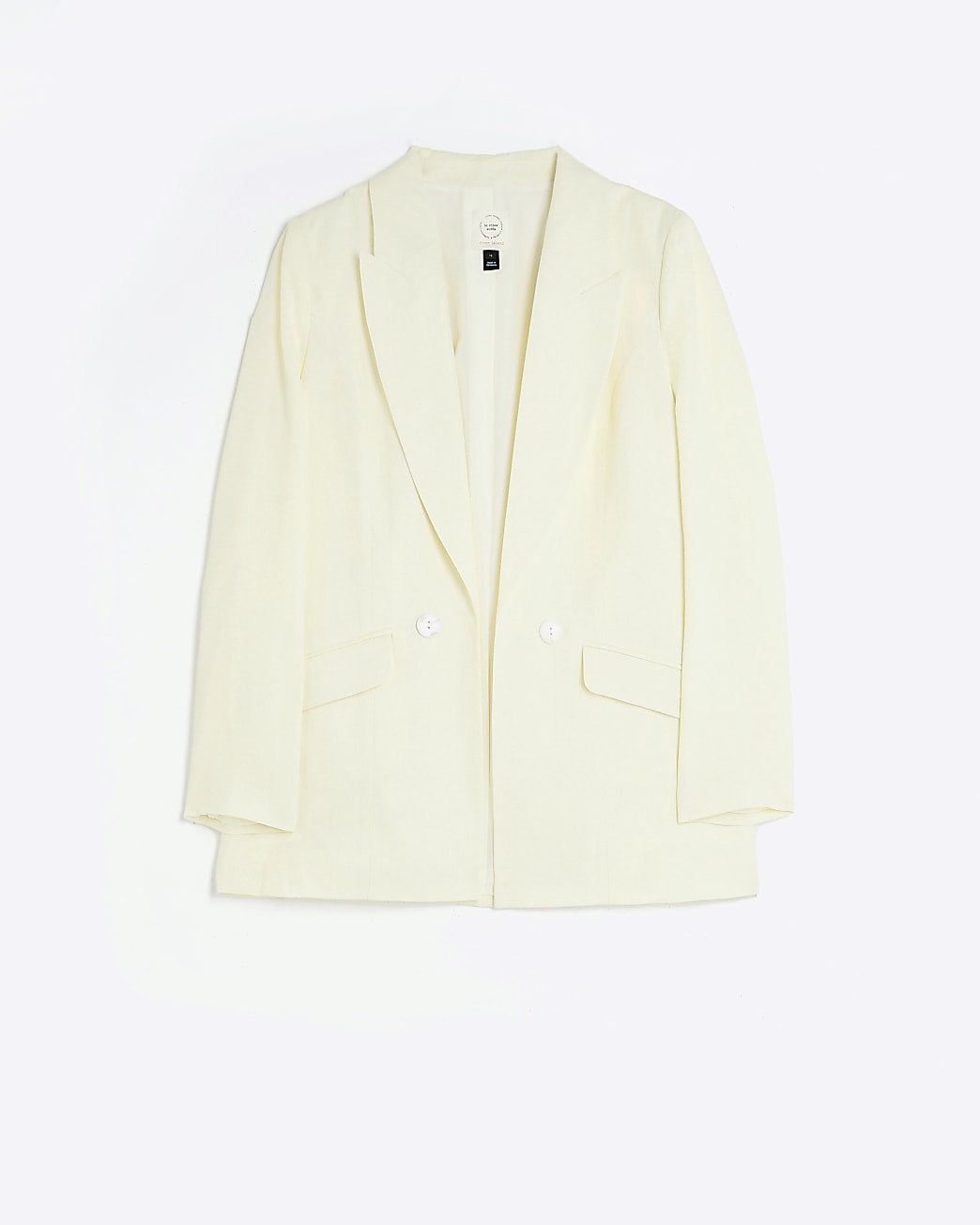 Yellow linen blend blazer