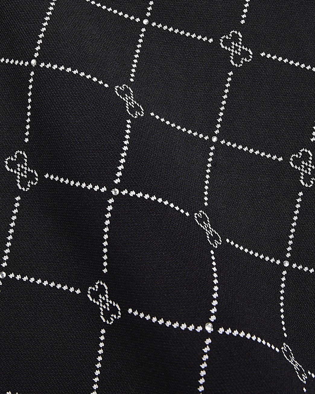 Black heart knit mini skirt