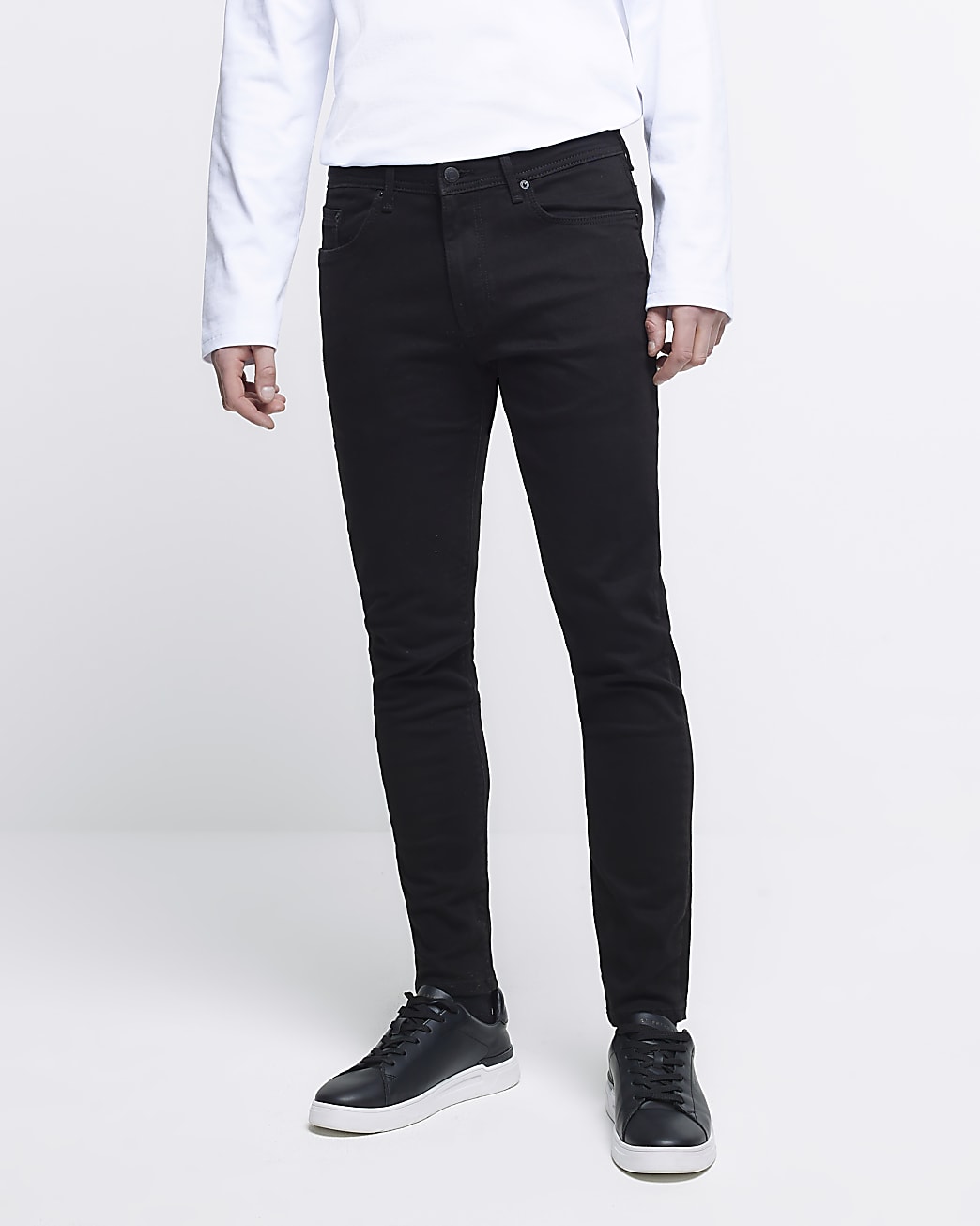 Black skinny fit jeans